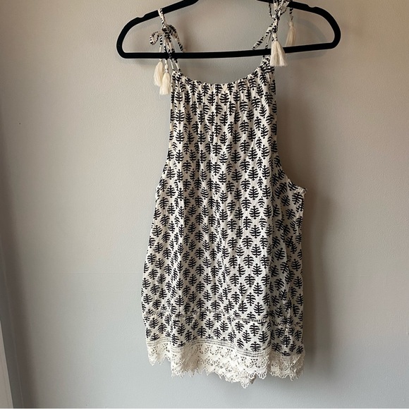 Printed tank top with laced detail - Picture 3 of 5